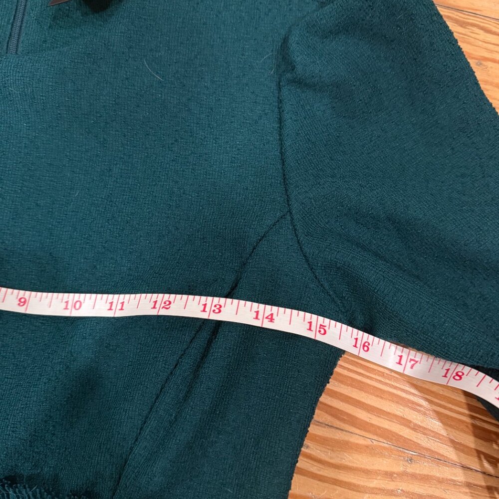 Maison Tara Knit Boucle Fit & Flare Midi Dress in Forest Green, w Pockets! - Picture 3 of 8